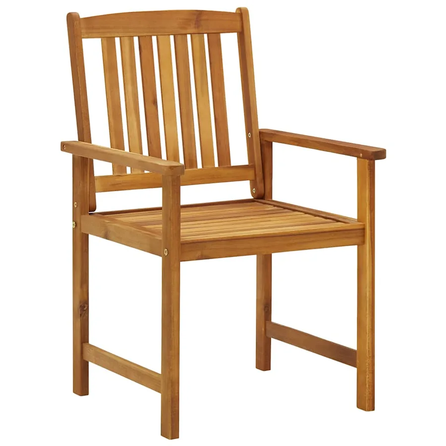 Chaises de jardin avec coussins lot de 2 Bois d'acacia massif - 4