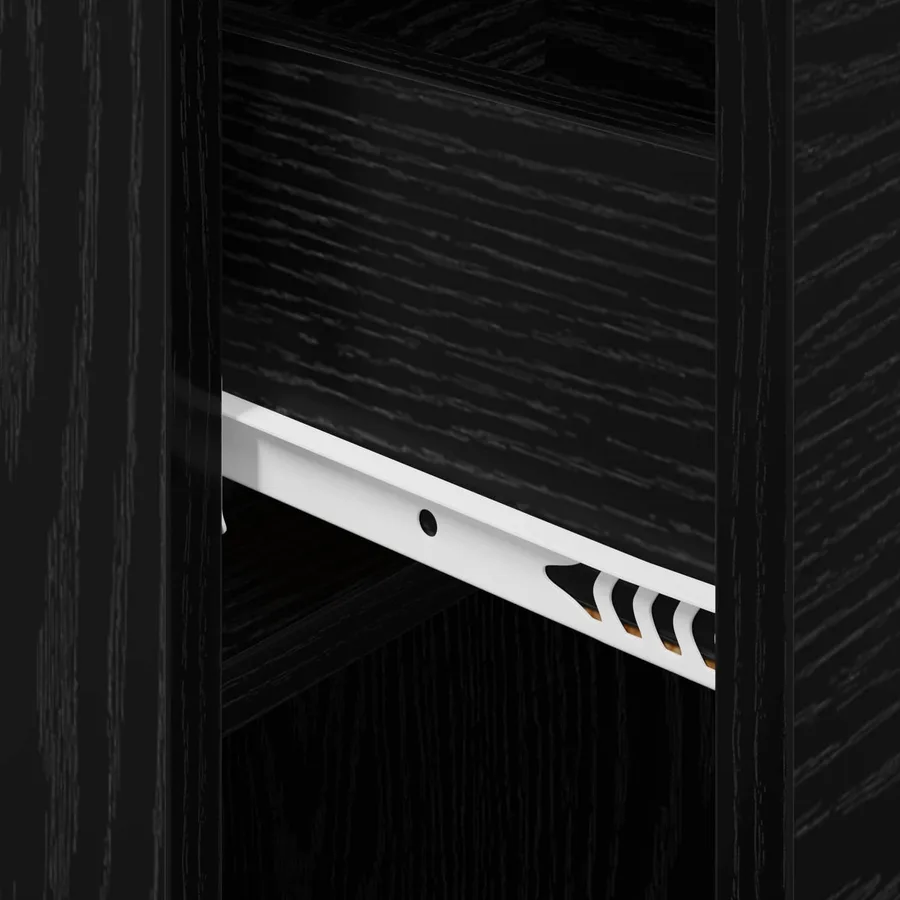 Armoire de lit Chêne noir 29 x 31,5 x 49 cm Bois d'ingénierie - 10