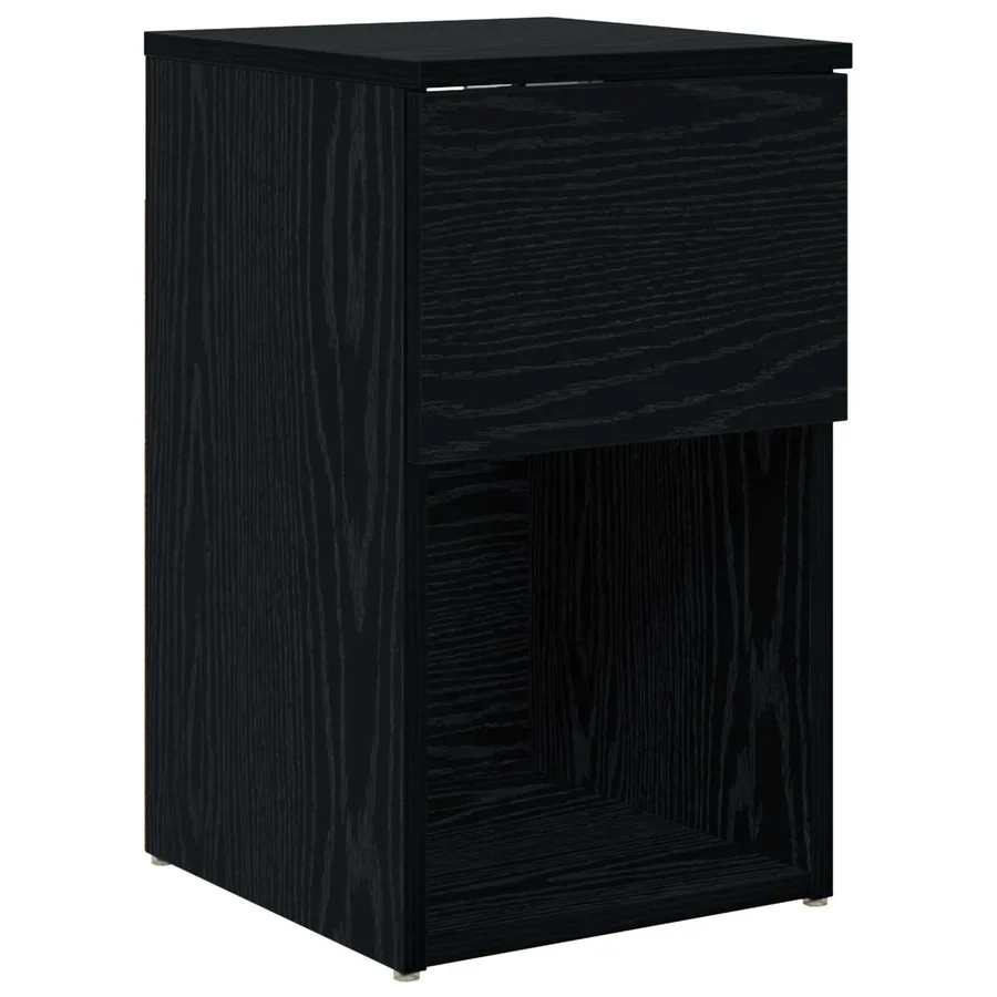 Armoire de lit Chêne noir 29 x 31,5 x 49 cm Bois d'ingénierie - 2