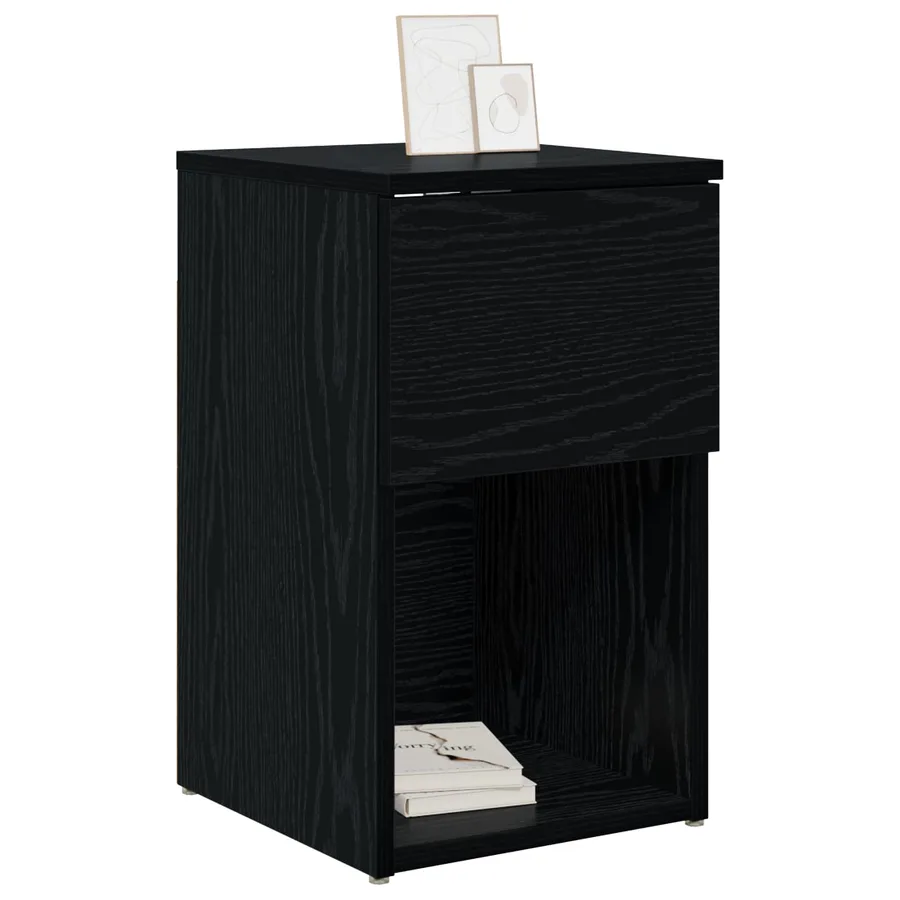 Armoire de lit Chêne noir 29 x 31,5 x 49 cm Bois d'ingénierie - 3