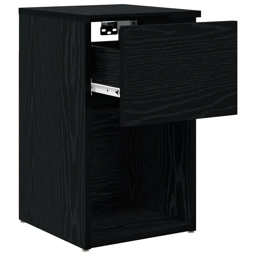 Armoire de lit Chêne noir 29 x 31,5 x 49 cm Bois d'ingénierie - 5