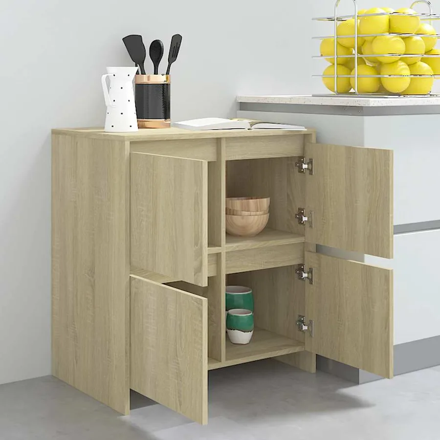 Buffets 2 pcs Chêne Sonoma 70x41x75 cm Bois d'ingénierie - 10