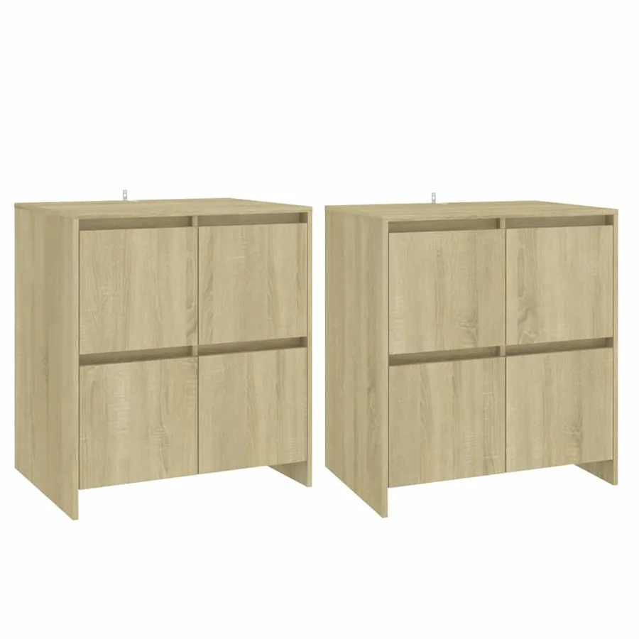 Buffets 2 pcs Chêne Sonoma 70x41x75 cm Bois d'ingénierie - 2