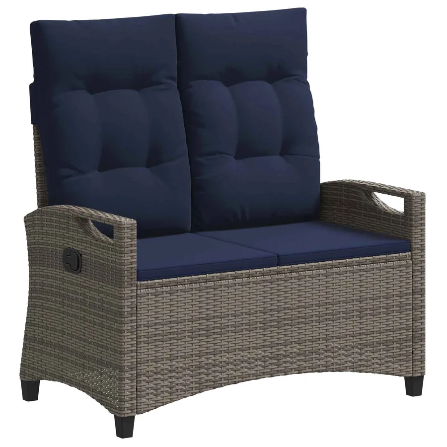 Banc de jardin avec oreiller 105 x 60 x 112 cm acier - 2
