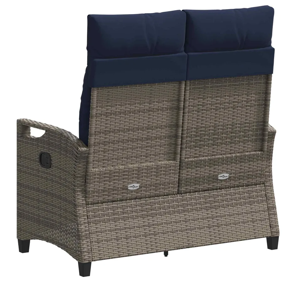 Banc de jardin avec oreiller 105 x 60 x 112 cm acier - 6