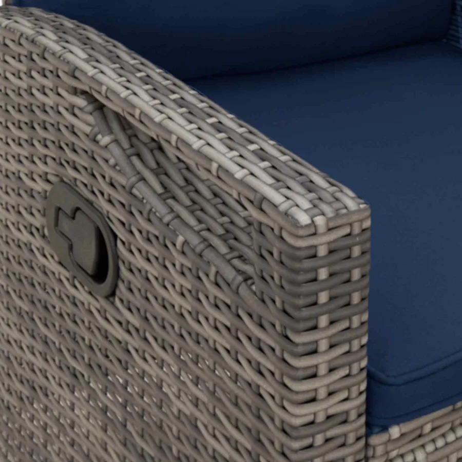 Banc de jardin avec oreiller 105 x 60 x 112 cm acier - 7