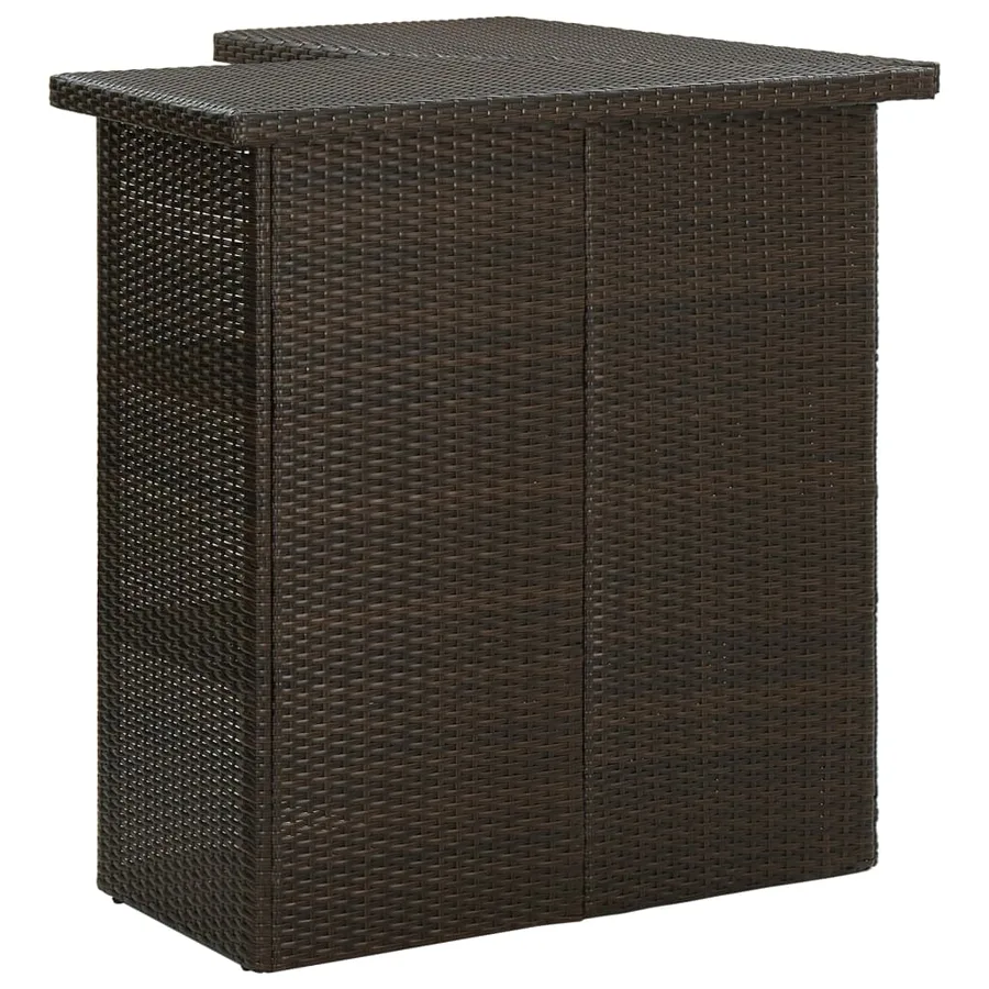 Ensemble de bar de jardin 8 pcs coussins Résine tressée Marron - 2