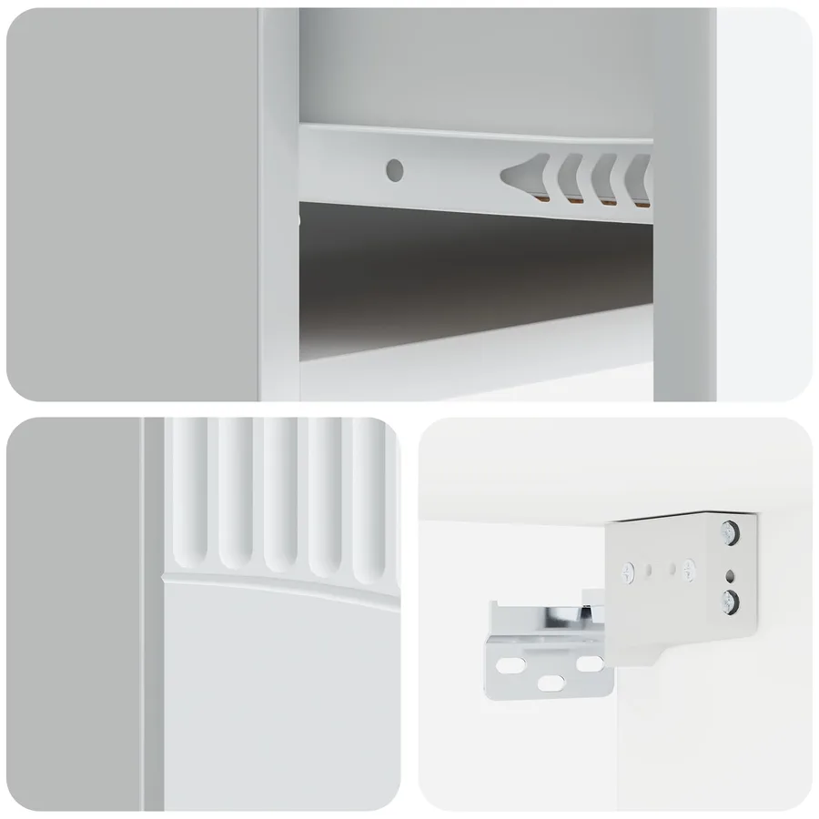 Cabinet de chevet mural 2 pcs Blanc 49 x 34,5 x 20 cm - 10