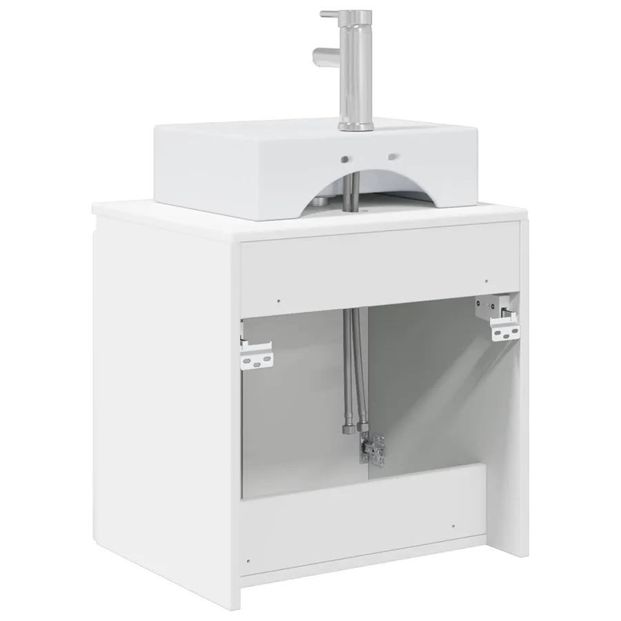 Vanité de lavabo mural Blanc brillant 49,5 x 41 x 62,5 cm - 5