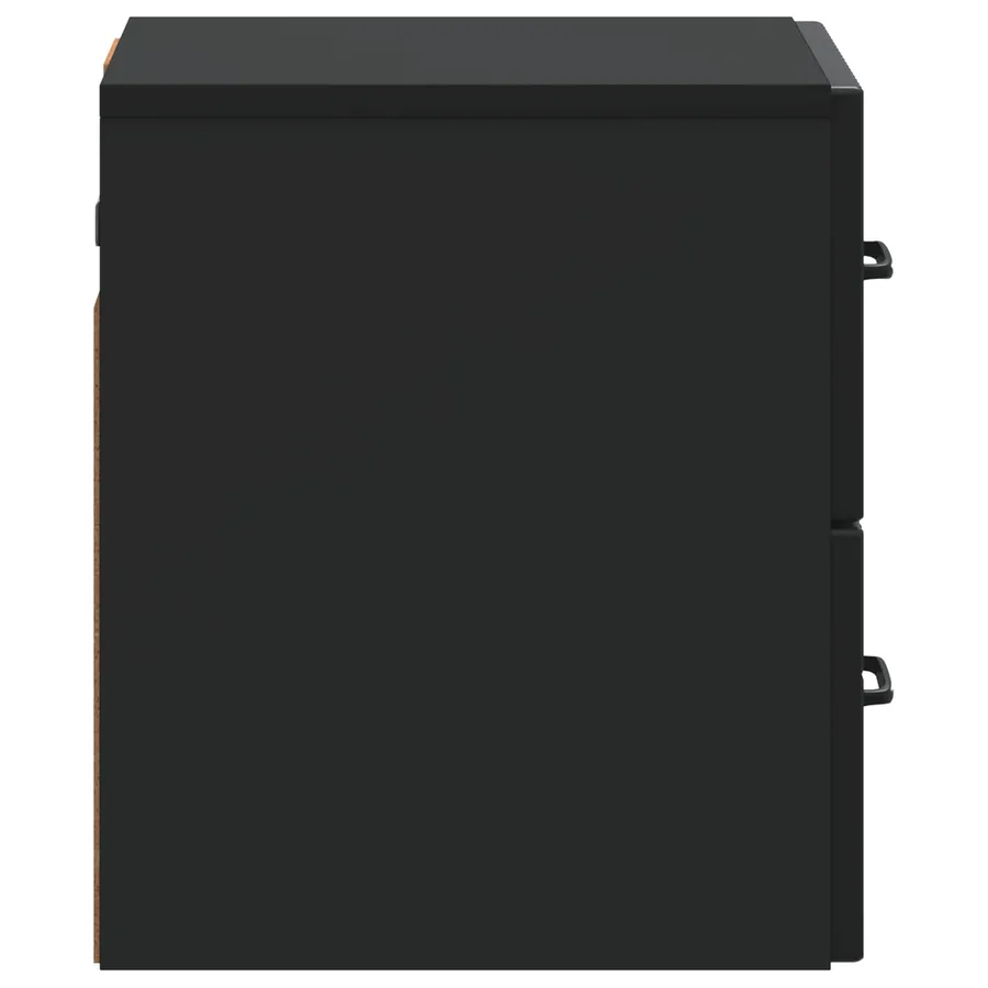 Cabinet de chevet mural avec tiroir Noir 34,5 x 33 x 40 cm - 6