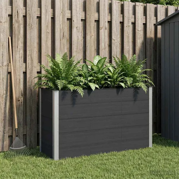 Jardinière surélevée Noir 150 x 50 x 91 cm