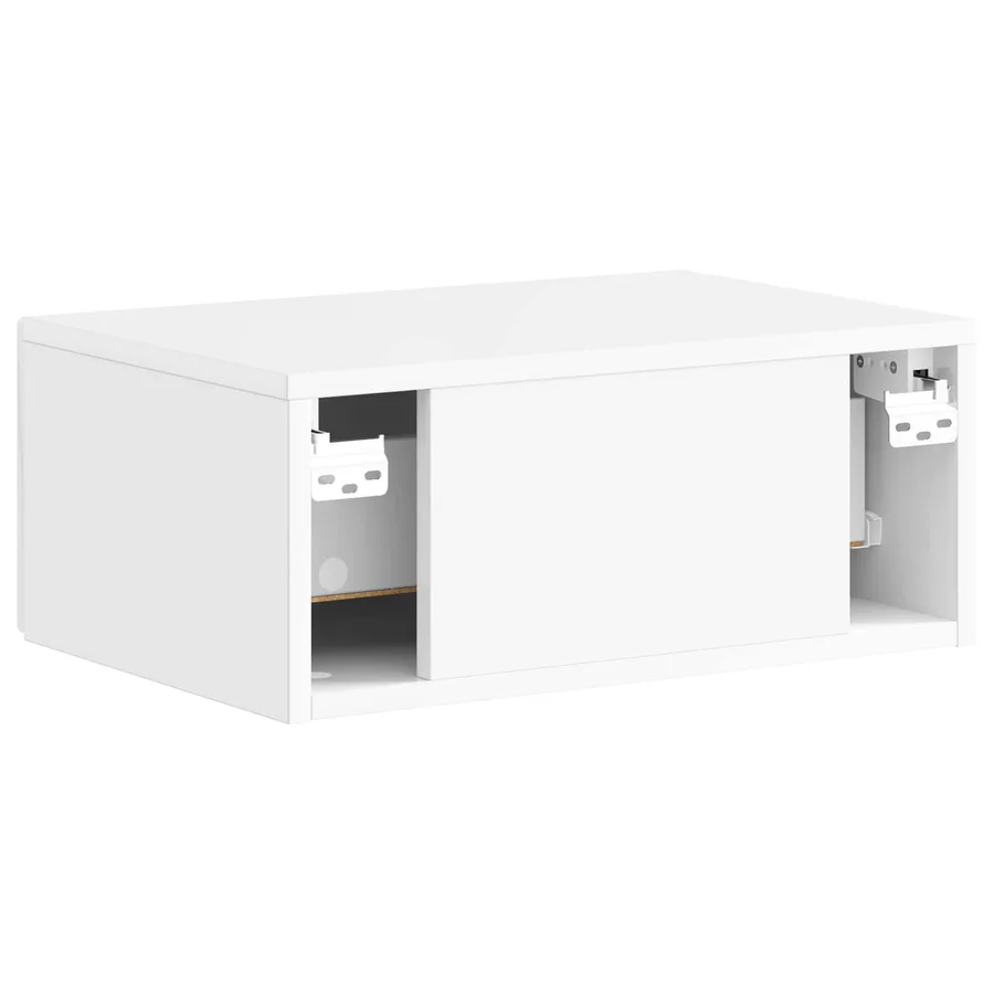 Cabinet de chevet mural Blanc brillant 49 x 34,5 x 20 cm - 7