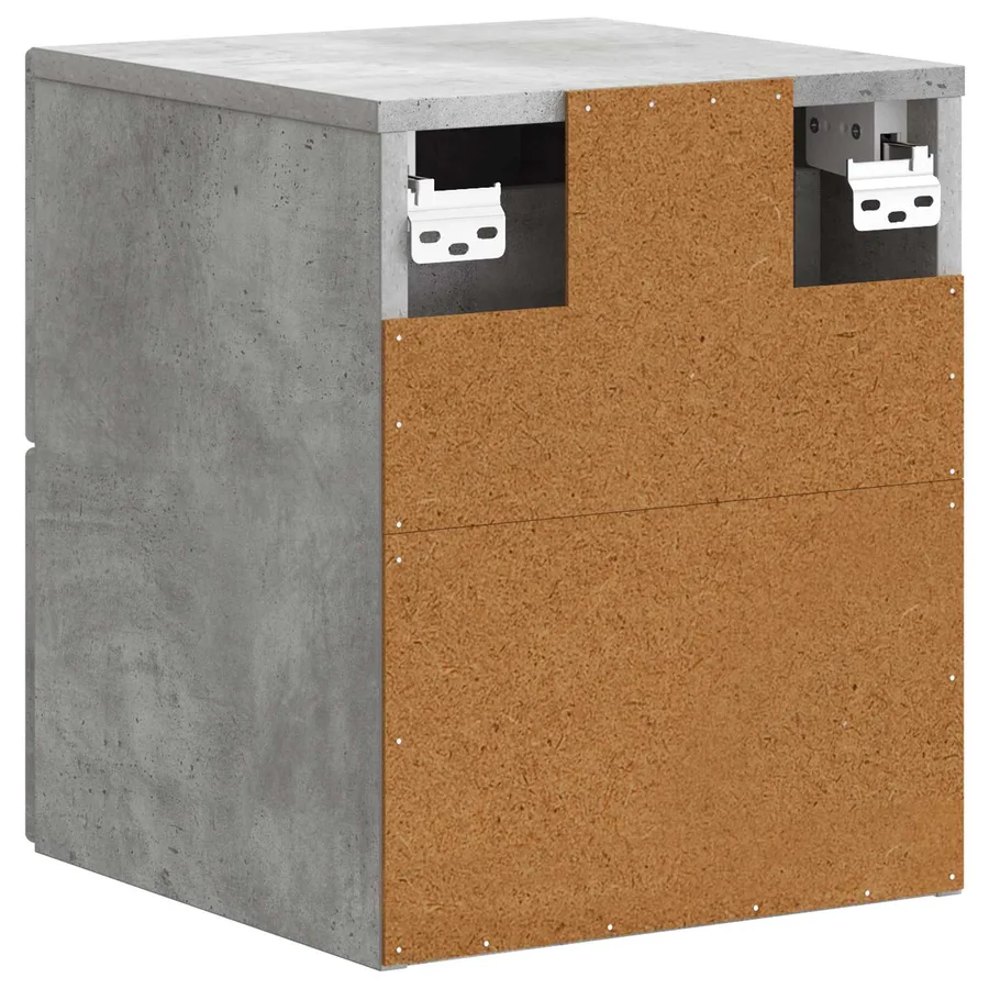 Cabinet de chevet mural 2 pcs Gris béton 34,5 x 33 x 40 cm - 9