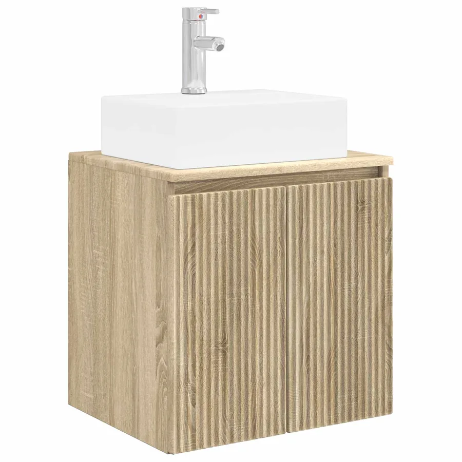Vanité de lavabo mural Chêne Sonoma 49,5 x 41 x 62,5 cm - 2