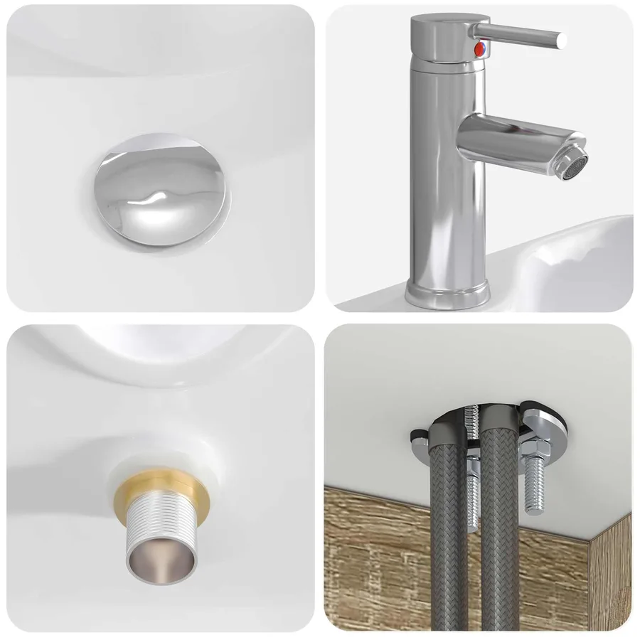 Vanité de lavabo mural Chêne Sonoma 49,5 x 41 x 62,5 cm - 7
