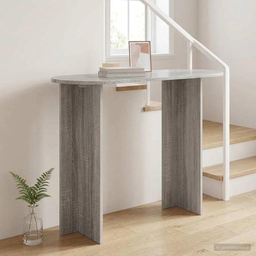 Table console Sonoma gris 100 x 39,5 x 75 cm Bois d'ingénierie - 4