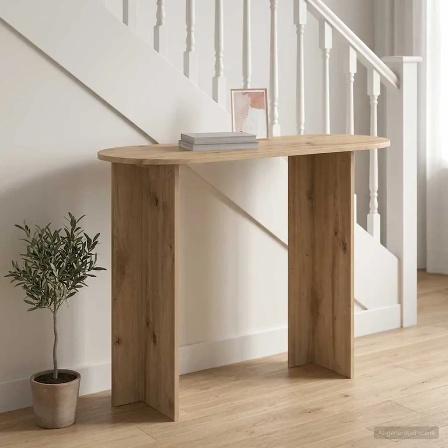 Table console Chêne artisanal 100 x 39,5 x 75 cm