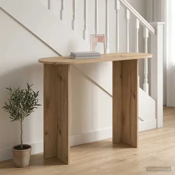 Table console Chêne artisanal 100 x 39,5 x 75 cm