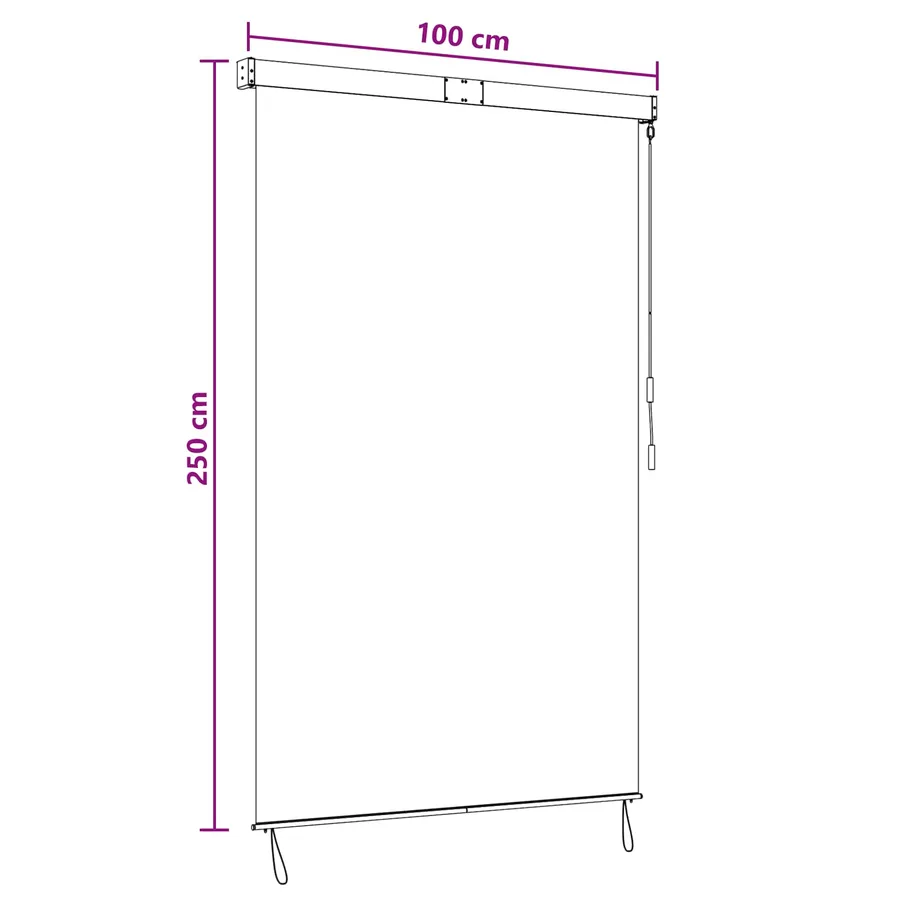 Store enrouleur Anthracite et blanc 100 x 250 cm - 8