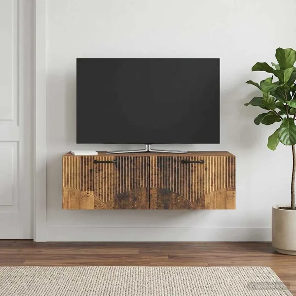 Meuble TV mural Bois ancien 98 x 41 x 30 cm Bois d'ingénierie