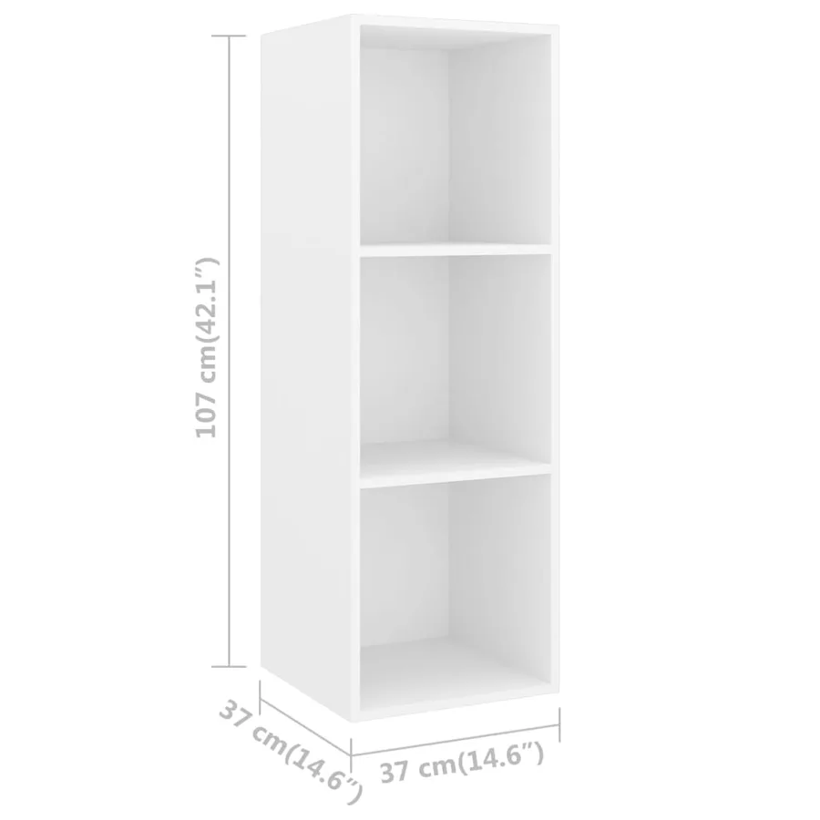 Ensemble de meuble TV 3 pcs Blanc Bois d'ingénierie - 7