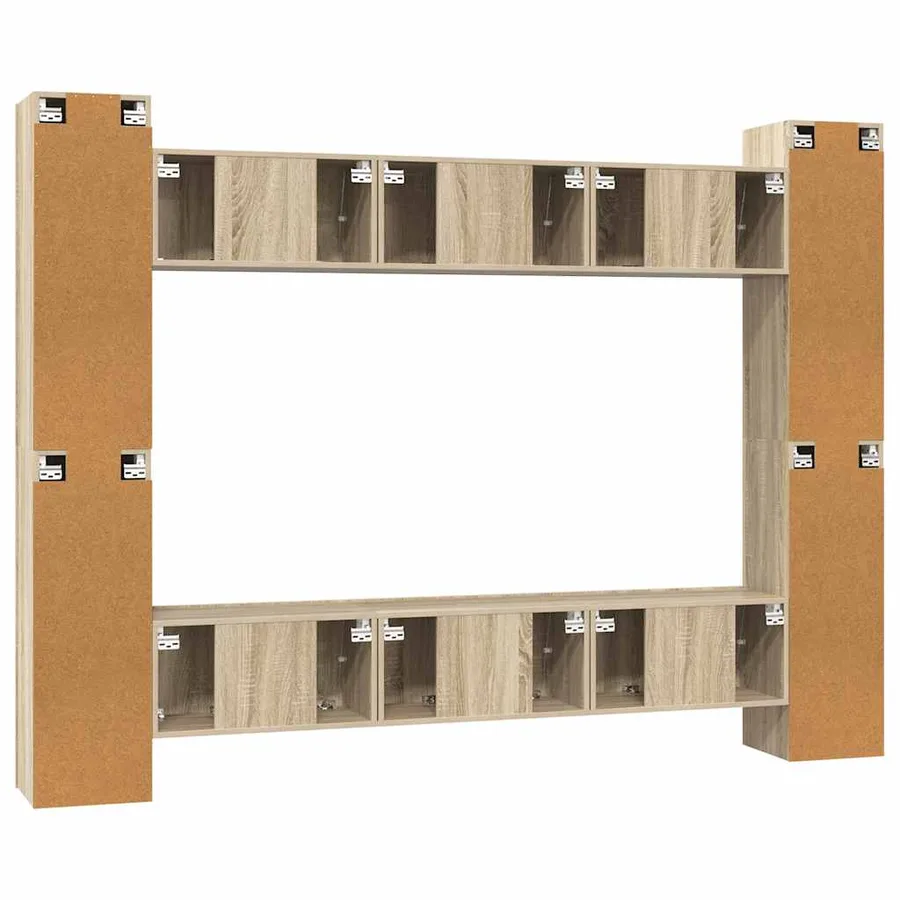 Ensemble de meubles TV 10 pcs Chêne sonoma Bois d'ingénierie - 10