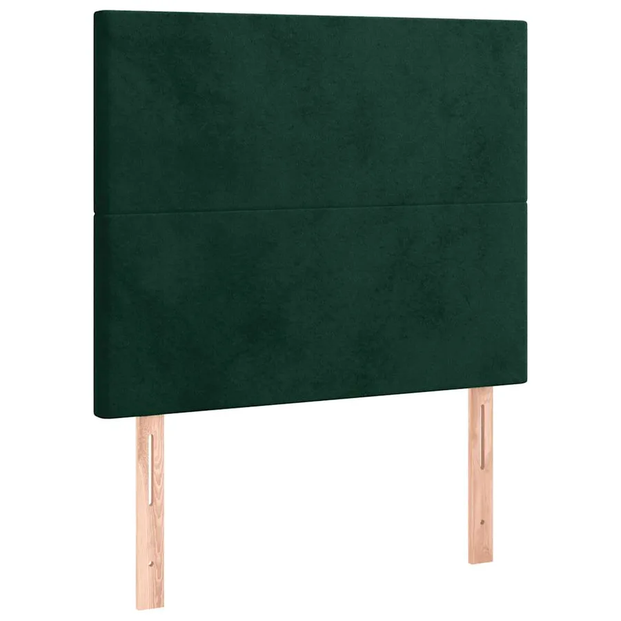 Tête de lit à LED Vert foncé 100x5x118/128 cm Velours - 4