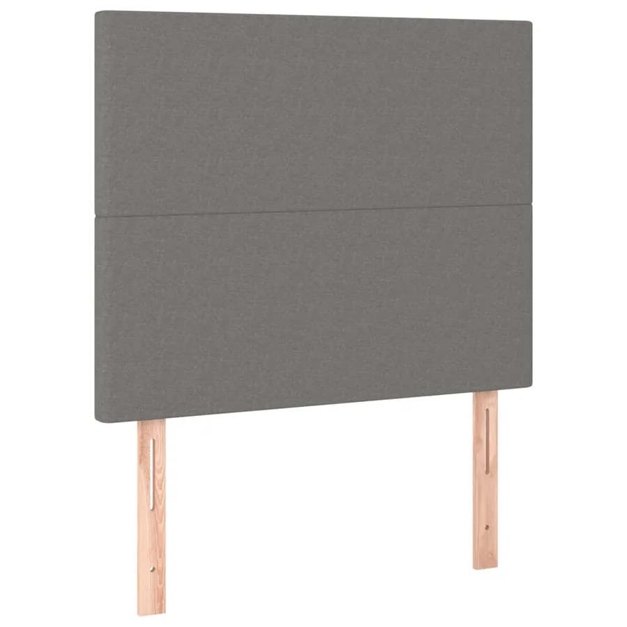 Tête de lit à LED Gris foncé 100x5x118/128 cm Tissu - 4