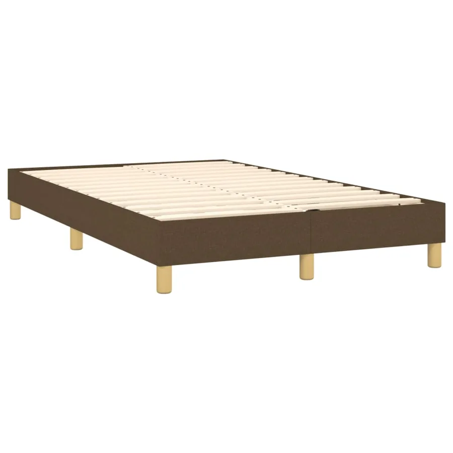 Sommier à lattes de lit matelas et LED Marron foncé 120x200 cm - 5