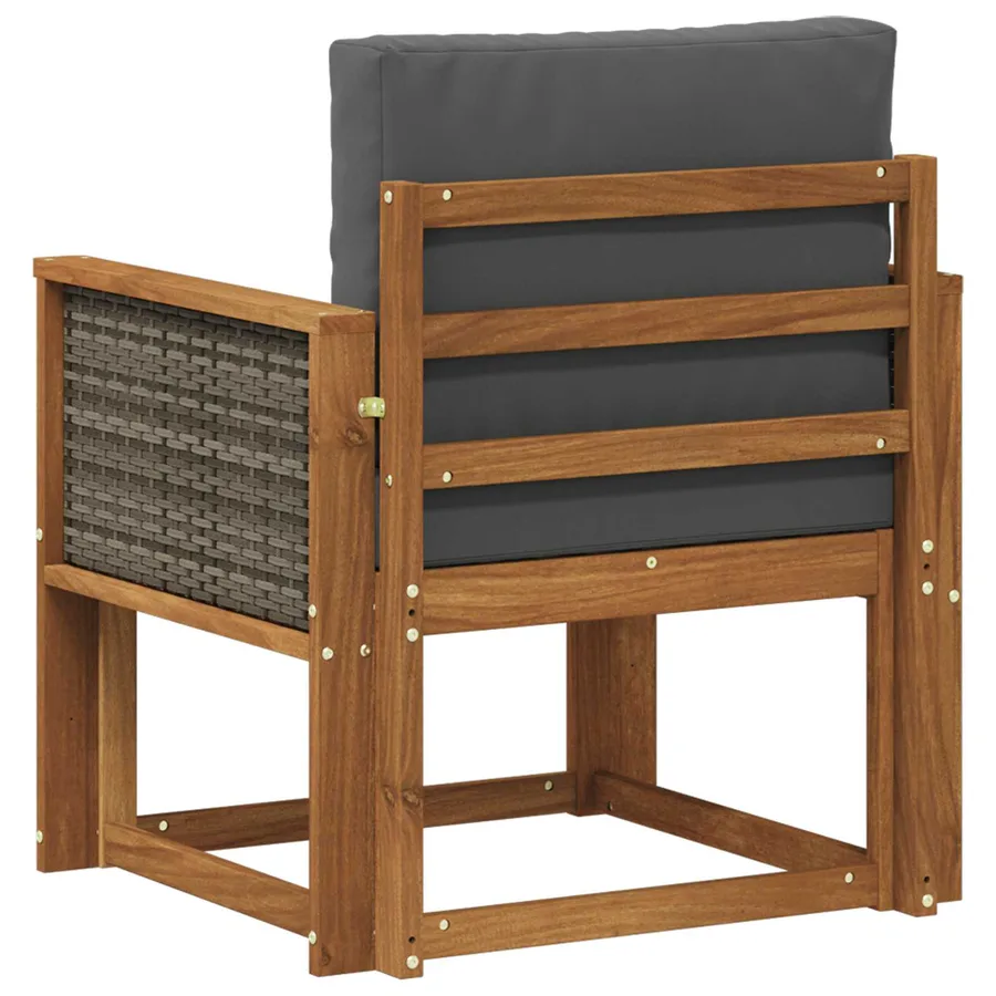 Sofa de milieu extérieur Bois d'Acacia Massif Naturel - 5