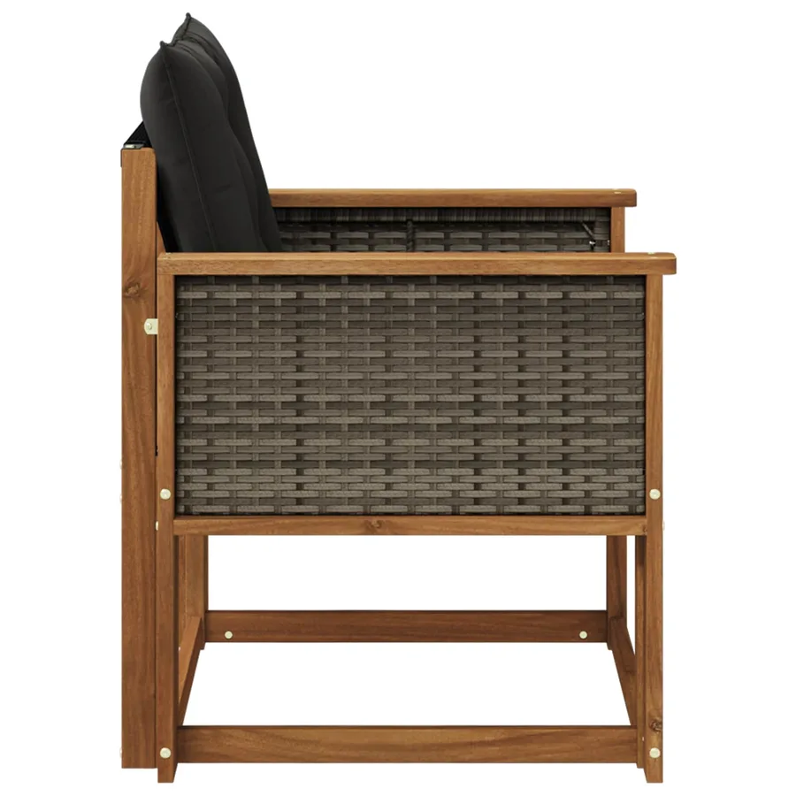 Sofa de milieu extérieur Bois d'Acacia Massif Naturel - 6