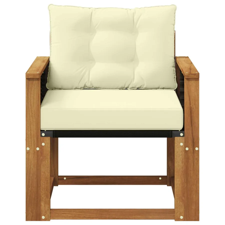 Sofa de milieu extérieur Bois d'Acacia Massif Naturel - 5