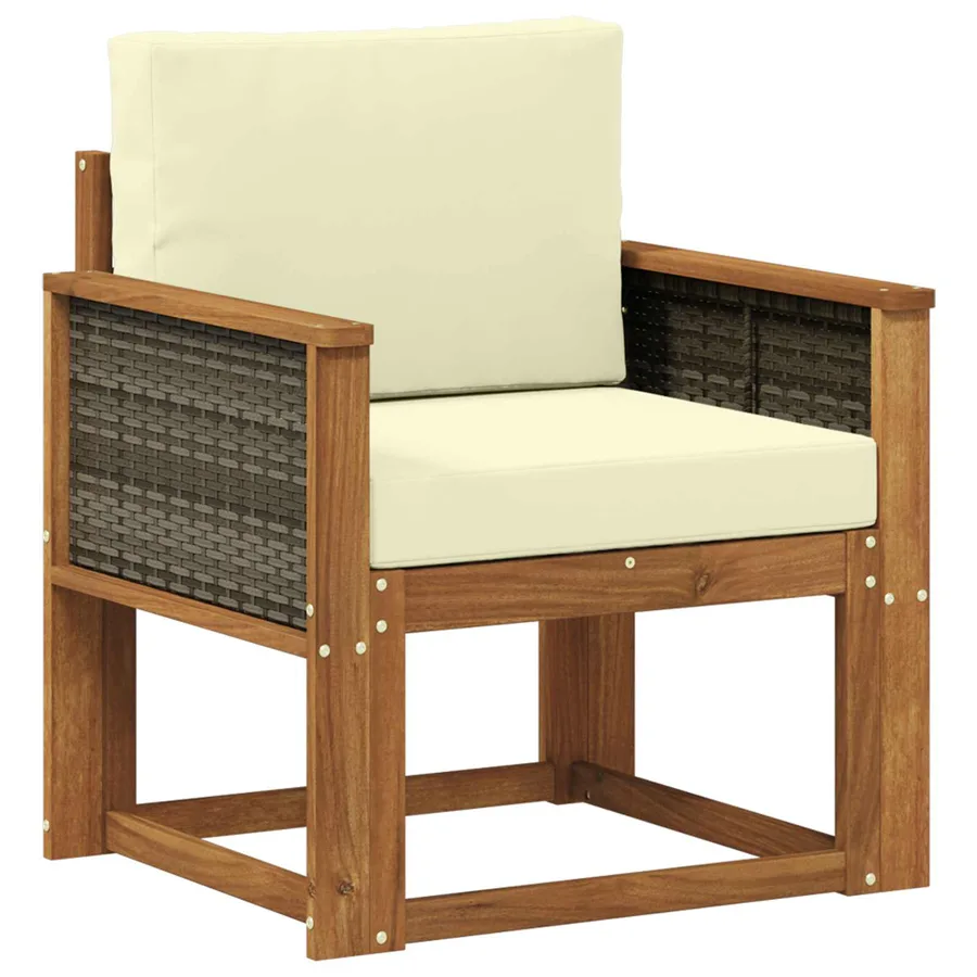 Sofa de milieu extérieur Bois d'Acacia Massif Naturel - 2