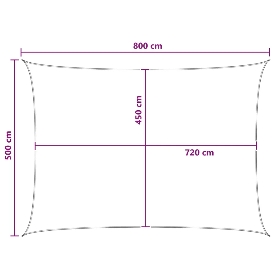 Voile d'ombre Bleu et Blanc 5 x 8 m HDPE - 8