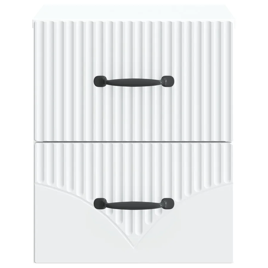 Cabinet de chevet mural avec tiroir Blanc 34,5 x 33 x 40 cm - 5