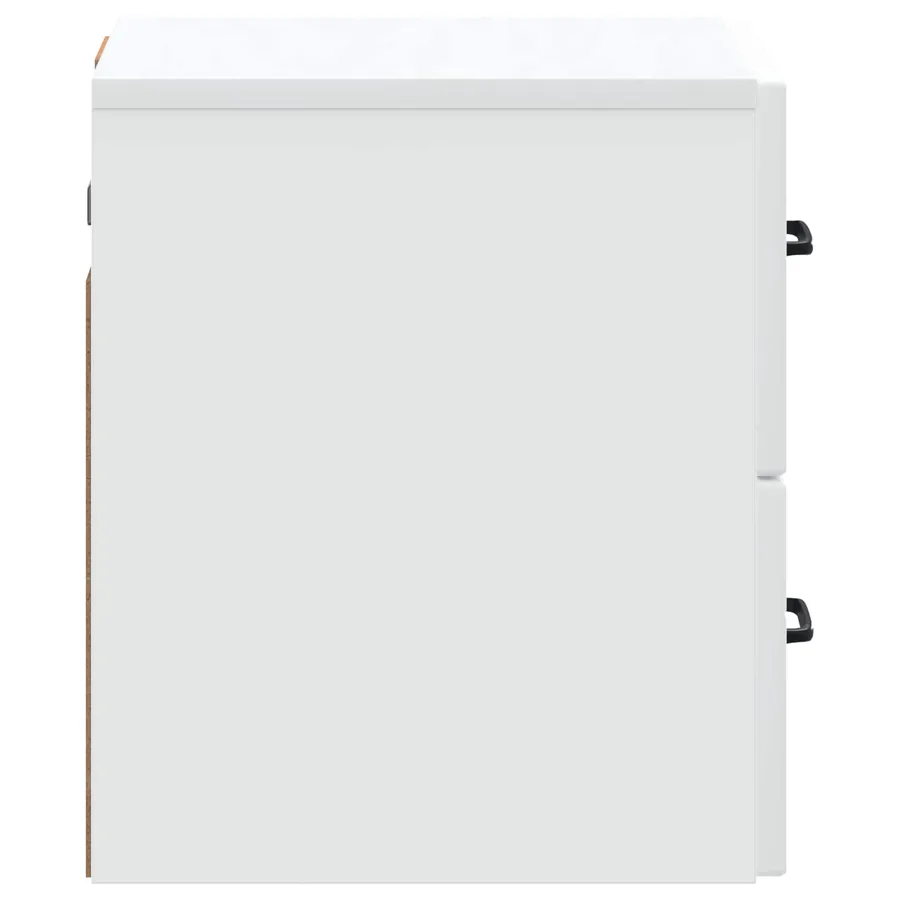 Cabinet de chevet mural avec tiroir Blanc 34,5 x 33 x 40 cm - 6