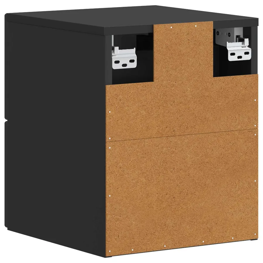 Cabinet de chevet mural 2 pcs Noir 34,5 x 33 x 40 cm - 9