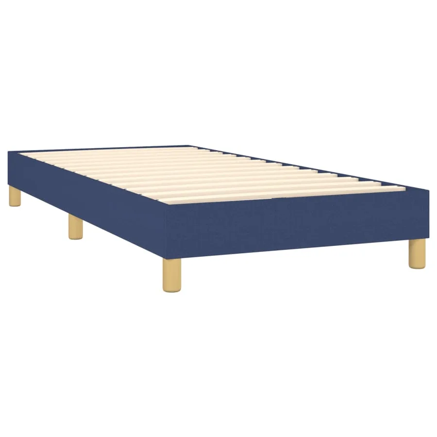 Sommier à lattes de lit avec matelas Bleu 90x190 cm Tissu - 4