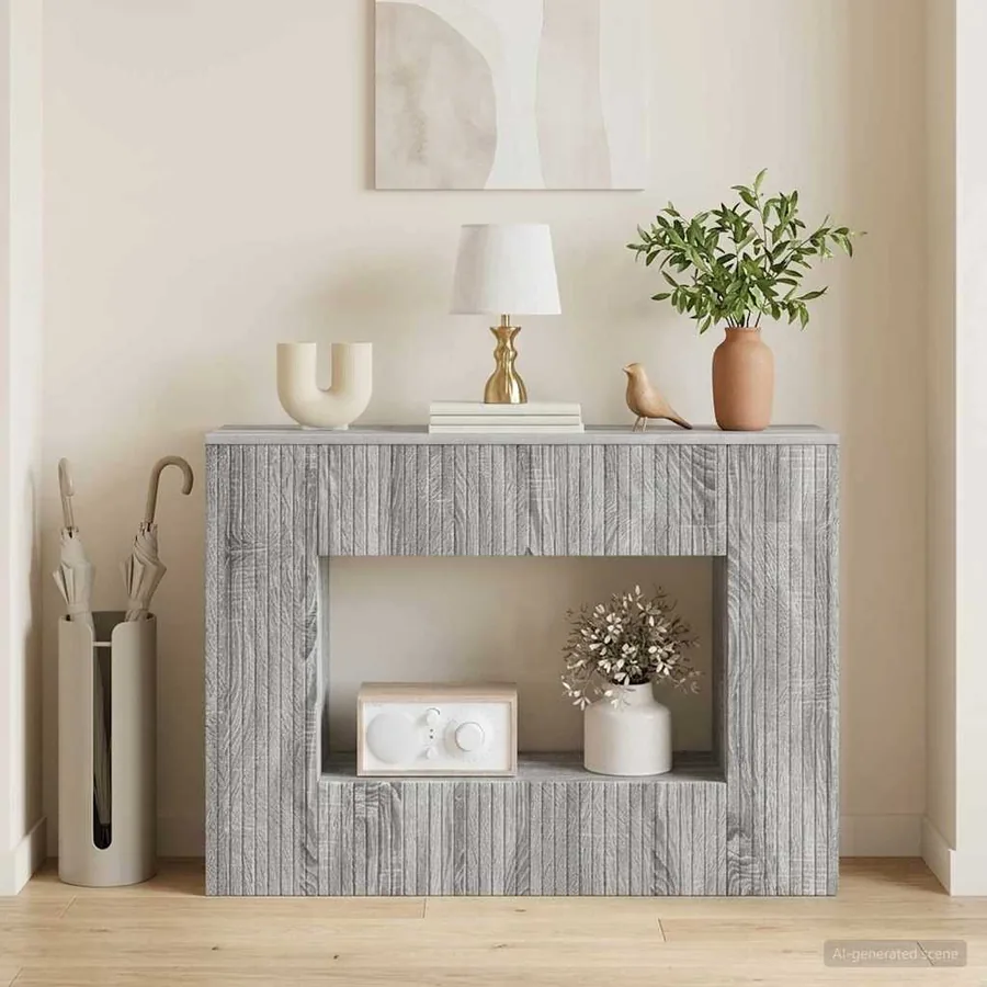 Table console Gris Sonoma 101 x 29 x 74 cm Bois d’ingénierie
