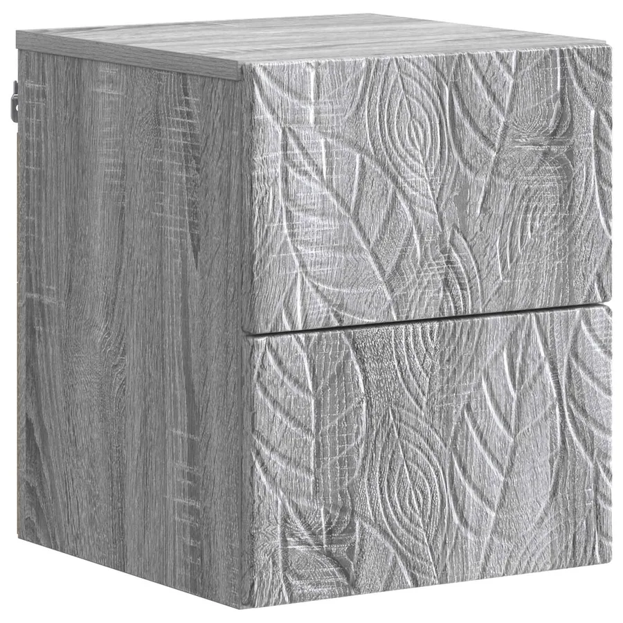 Cabinet de chevet mural 2 pcs Sonoma gris 34,5 x 33 x 40 cm - 4
