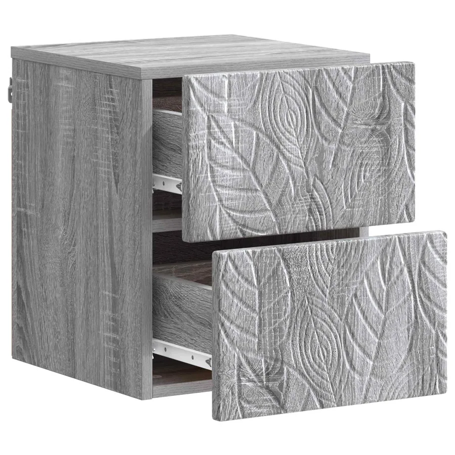 Cabinet de chevet mural 2 pcs Sonoma gris 34,5 x 33 x 40 cm - 5