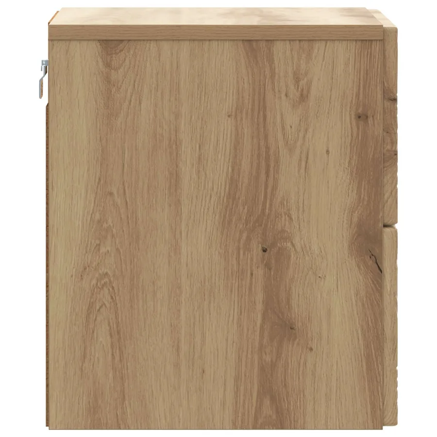 Cabinet de chevet mural 2 pc Chêne artisanal 34,5 x 33 x 40 cm - 7