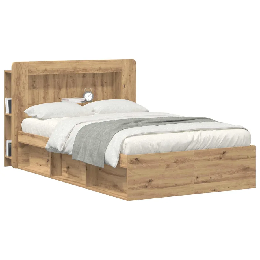 Cabinet de Tête de Lit Chêne artisanal 120 cm Bois d’ingénierie - 3
