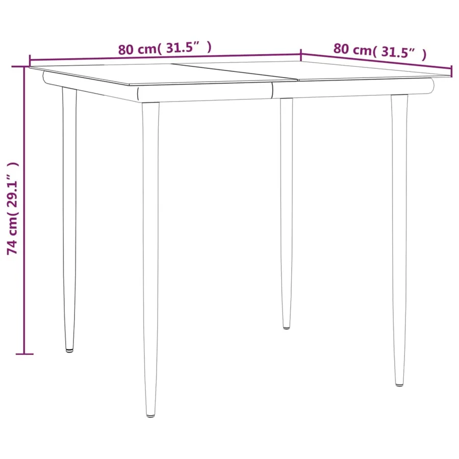 Ensemble à manger de jardin coussins 5pcs Noir Résine tressée - 10