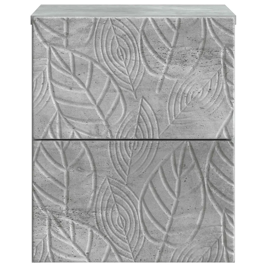 Cabinet de chevet mural Gris béton 34,5 x 33 x 40 cm - 4
