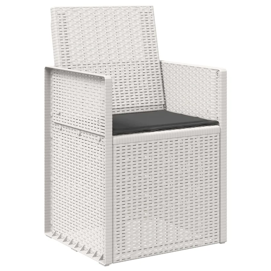 Chaises de jardin salle à manger 2 pcs Marron et gris clair PP - 17