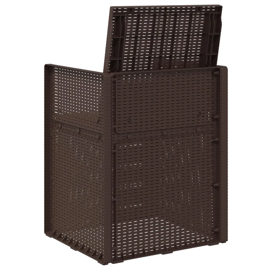 Chaises de jardin salle à manger 2 pcs Marron et gris clair PP - 33
