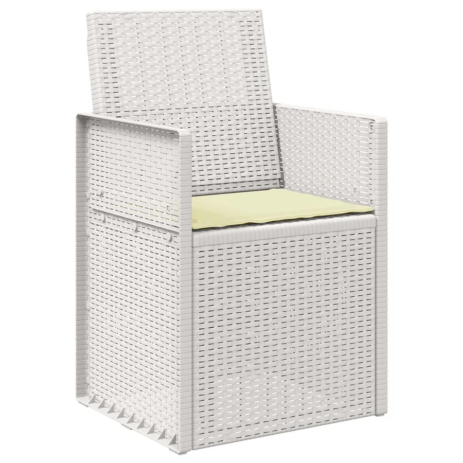 Chaises de jardin salle à manger 2 pcs Marron et gris clair PP - 43