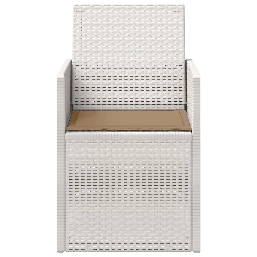 Chaises de jardin salle à manger 2 pcs Marron et gris clair PP - 57