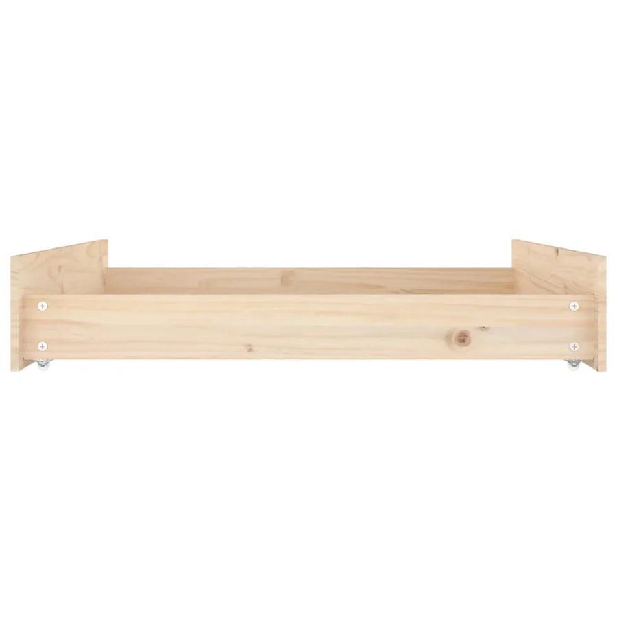 Tiroirs de lit 2 pcs bois de pin massif - 5